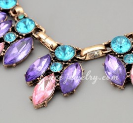 Opulent and ornamental crystals strand necklace